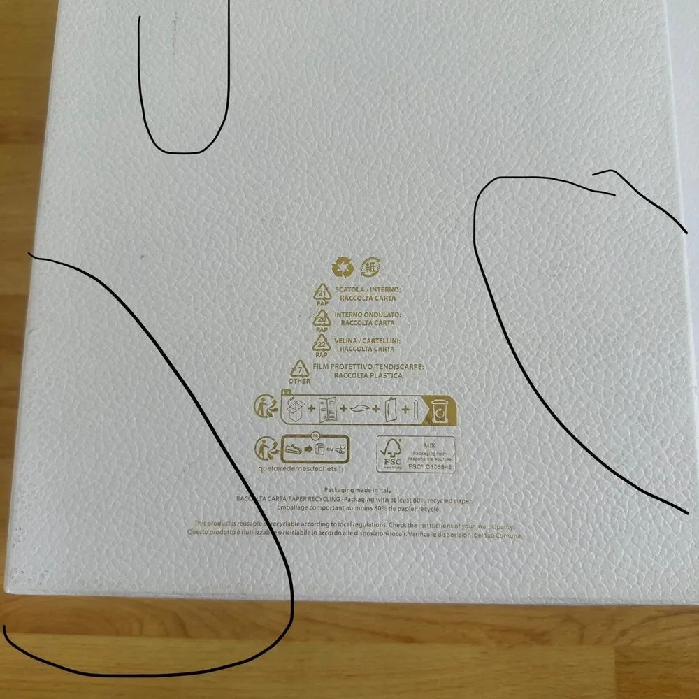 Dior EMPTY shoe box - white medium gift box, L 12.75